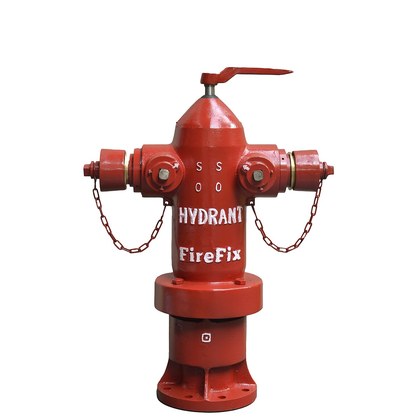 Red fire hydrant for a building fire-protection network